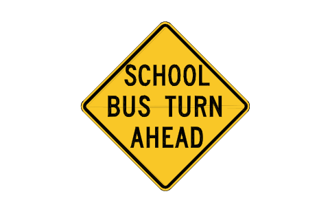 Preview of the S3-2 School bus turn ahead symbol, block RSW_S3_2
