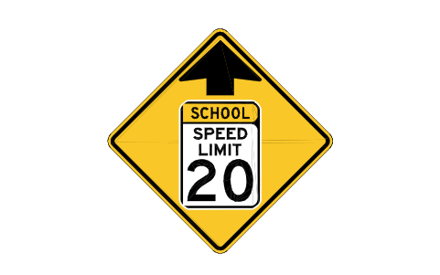 Preview of the S4-5 Reduced school speed symbol, block RSW_S4_5