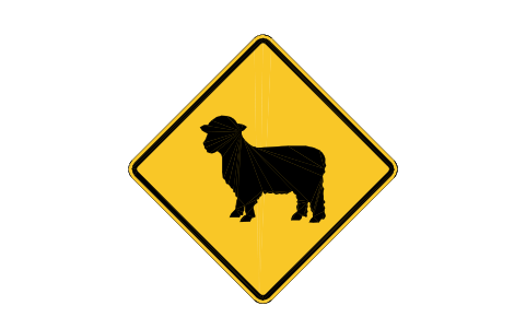 Preview of the W11-17 Sheep symbol, block RSW_W11_17