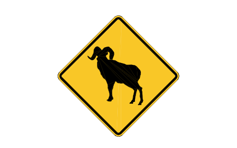Preview of the W11-18 Bighorn sheep symbol, block RSW_W11_18