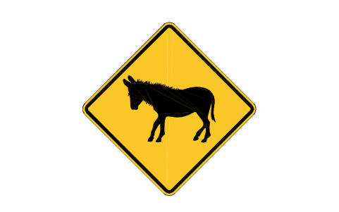 Preview of the W11-19 Donkey symbol, block RSW_W11_19