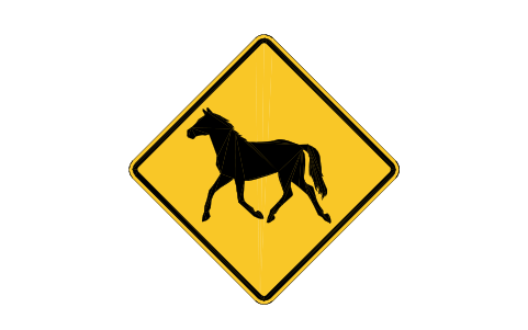 Preview of the W11-22 Wild horse symbol, block RSW_W11_22