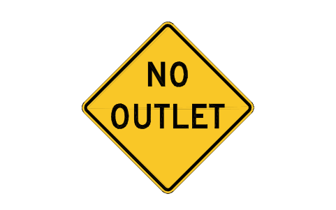 Preview of the W14-2 No outlet symbol, block RSW_W14_2