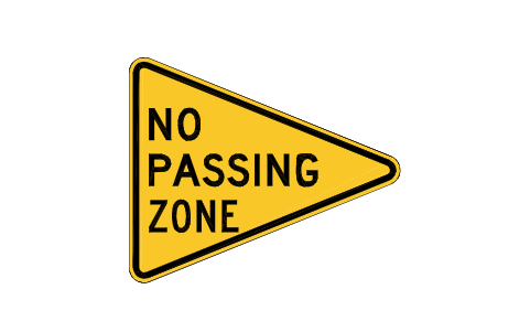 Preview of the W14-3 No passing zone symbol, block RSW_W14_3