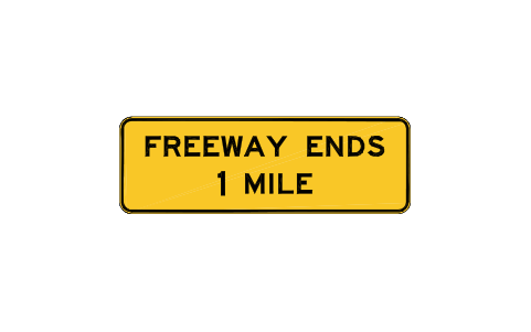 Preview of the W19-1 Freeway ends symbol, block RSW_W19_1