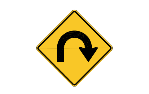 Preview of the W1-11R Hairpin curve, right symbol, block RSW_W1_11R