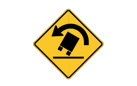 Preview of the W1-13L Truck rollover, left symbol, block RSW_W1_13L
