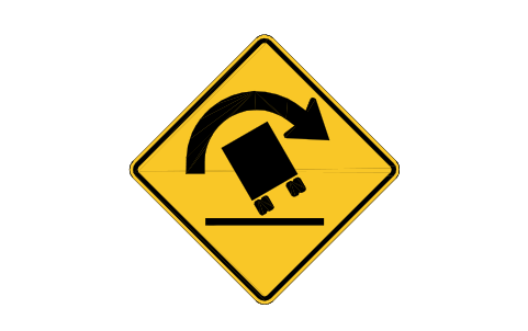 Preview of the W1-13R Truck rollover, right symbol, block RSW_W1_13R