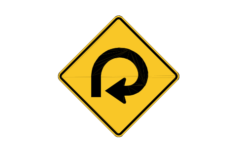 Preview of the W1-15R 270-degree curve, R symbol, block RSW_W1_15R