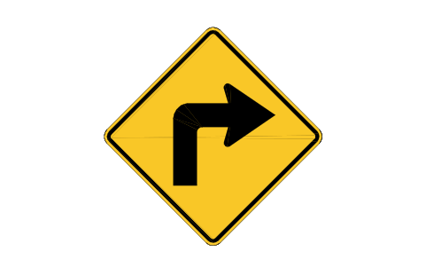 Preview of the W1-1R Turn, right symbol, block RSW_W1_1R
