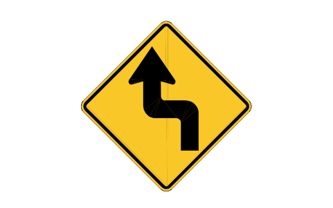 Preview of the W1-3L Reverse turn, left symbol, block RSW_W1_3L