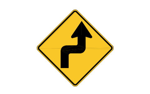 Preview of the W1-3R Reverse turn, right symbol, block RSW_W1_3R