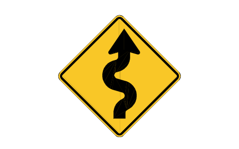 Preview of the W1-5R Winding road, right symbol, block RSW_W1_5R