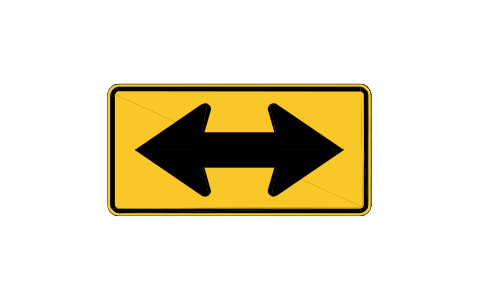 Preview of the W1-7 Large arrow, two-way symbol, block RSW_W1_7