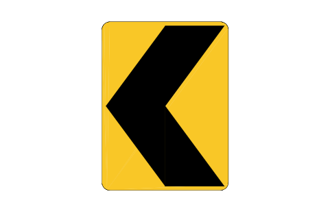 Preview of the W1-8L Chevron, left symbol, block RSW_W1_8L