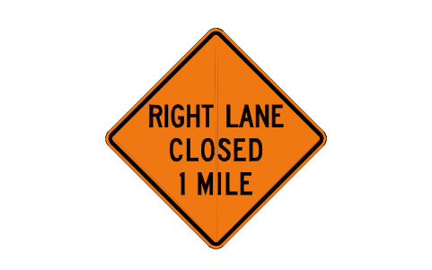 Preview of the W20-5R Right lane closed symbol, block RSW_W20_5R