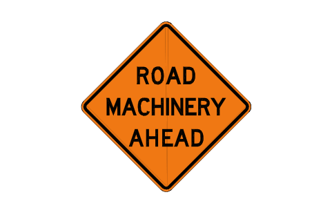 Preview of the W21-3 Road machinery ahead symbol, block RSW_W21_3
