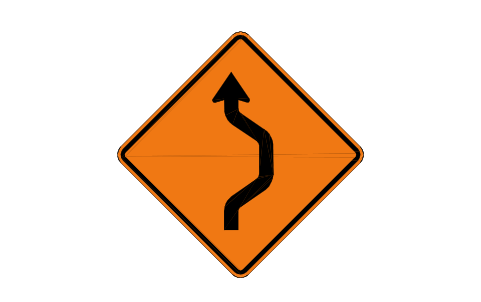 Preview of the W24-1R Double rev. curve, R symbol, block RSW_W24_1R
