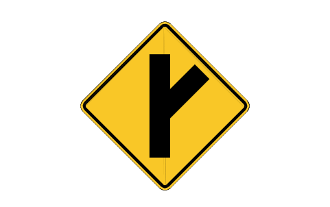 Preview of the W2-3R Oblique side road, R symbol, block RSW_W2_3R