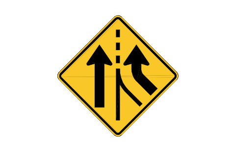 Preview of the W4-3R Added lane, right symbol, block RSW_W4_3R