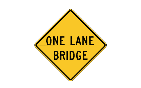 Preview of the W5-3 One lane bridge symbol, block RSW_W5_3