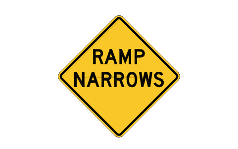 Preview of the W5-4 Ramp narrows symbol, block RSW_W5_4