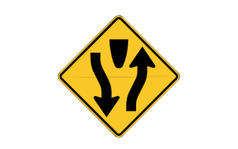 Preview of the W6-1 Divided highway symbol, block RSW_W6_1