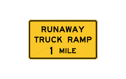Preview of the W7-4 Runaway truck ramp symbol, block RSW_W7_4