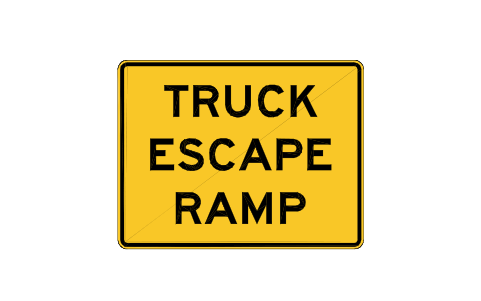 Preview of the W7-4c Truck escape ramp symbol, block RSW_W7_4c