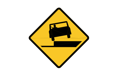 Preview of the W8-17L Shoulder drop-off, L symbol, block RSW_W8_17L