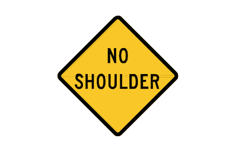 Preview of the W8-23 No shoulder symbol, block RSW_W8_23