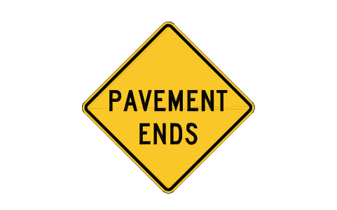 Preview of the W8-3 Pavement ends symbol, block RSW_W8_3