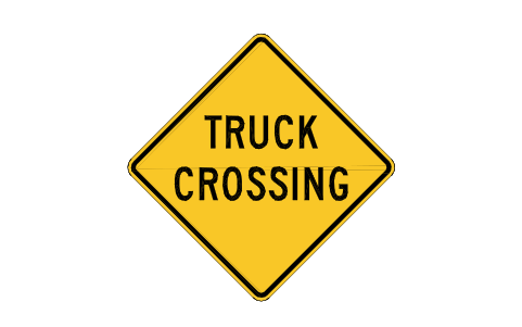 Preview of the W8-6 Truck crossing symbol, block RSW_W8_6