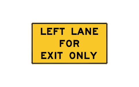 Preview of the W9-7L Exit only lane, left symbol, block RSW_W9_7L