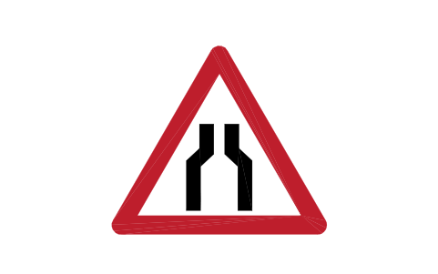 Preview of the A-04.1 Road narrows symbol, block RSG_A_04_1