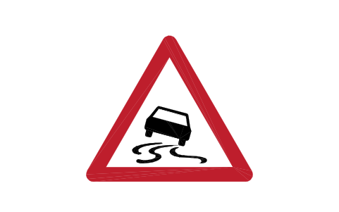 Preview of the A-09.1 Slippery road symbol, block RSG_A_09_1