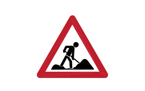 Preview of the A-16.1 Road works symbol, block RSG_A_16_1