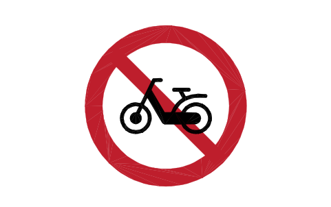 Preview of the C-03.4 No mopeds symbol, block RSG_C_03_4