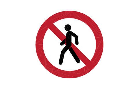 Preview of the C-03.9 No pedestrians symbol, block RSG_C_03_9