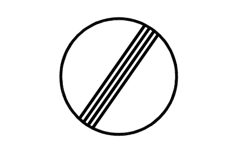 Preview of the C-17.1 End of prohibitions symbol, block RSG_C_17_1