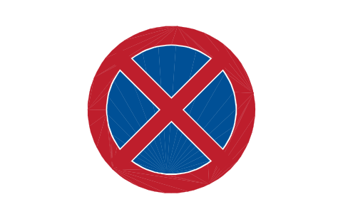 Preview of the C-19.1 No standing or parking symbol, block RSG_C_19_1