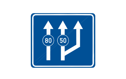 Preview of the E-01.1 Lane regulation symbol, block RSG_E_01_1