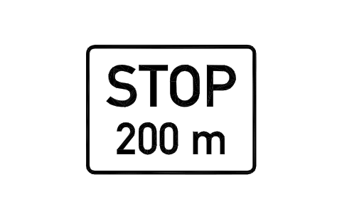 Preview of the H-10.1 Distance to stop sign symbol, block RSG_H_10_1