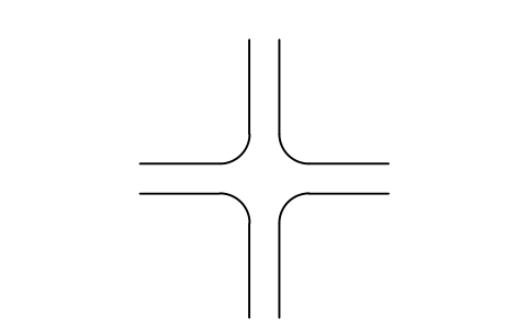 Preview of the Crossroads, 6 m, r 6 m symbol, block RDT_JN_CROSS_SMALL