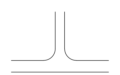 Preview of the T junction, access, r 6 m symbol, block RDT_JN_TEE_SMALL