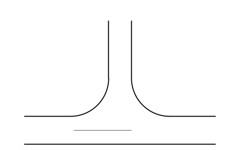 Preview of the T junction, right turn pocket symbol, block RDT_JN_TURN_POCKET