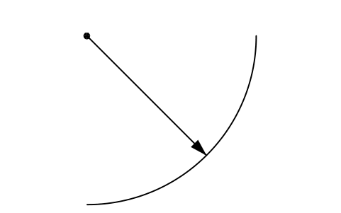Preview of the Kerb radius dimension symbol, block RDT_LK_RADIUS_DIM