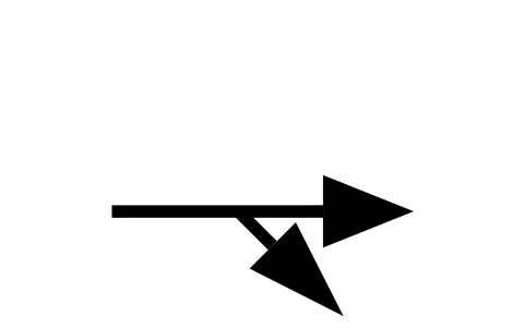 Preview of the Lane arrow, right and straight symbol, block RDT_MK_ARROW_RIGHT_STRAIGHT