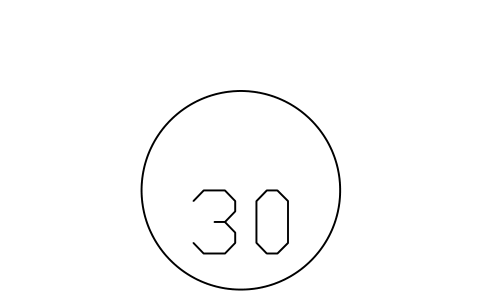 Preview of the Speed limit legend, 30 symbol, block RDT_MK_SPEED_LEGEND