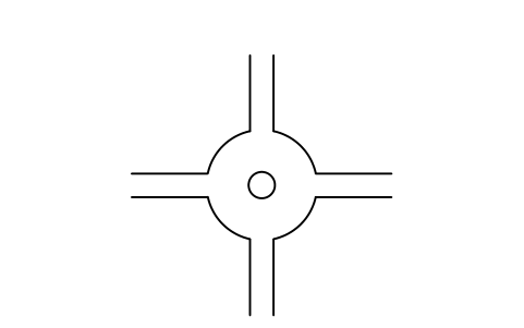 Preview of the Roundabout, mini, 17 m symbol, block RDT_RAB_MINI